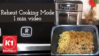 How To Reheat Rice in Air Fryer  Havells Air Oven Digi  Air Fryer By Kitchen One K1 1 Min [upl. by Nnaeel]