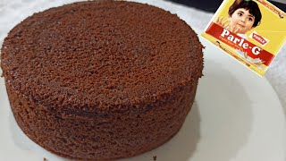 3 ingredients chocolate cakeparle g cakeparle g biscuit ka cakebiscuit cake recipe [upl. by Rowan36]