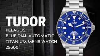 Tudor Pelagos Blue Dial Automatic Titanium Mens Watch 25600  SwissWatchExpo [upl. by Desdamona]