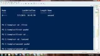 Powershell pushd and popd [upl. by Ahsekan]