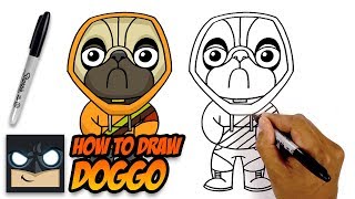 How to Draw Fortnite  Doggo  Step by Step [upl. by Thorndike]