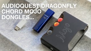 Audioquest Dragonfly Cobalt vs Chord Mojo vs Dongles [upl. by Oric]