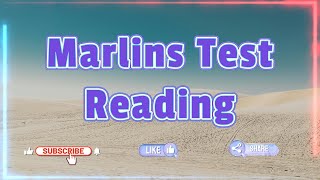 Marlins Test For Seafarer  Reading [upl. by Akcimehs]