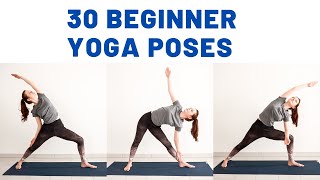 30 BASIC BEGINNER YOGA POSES  Yoga for beginners  Yoga with Uliana [upl. by Nikita]