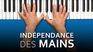 Indépendance des mains au piano  3 exercices pour débutants [upl. by Euqirne]