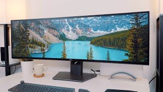 HandsOn With Dells Massive 49Inch 5K Ultrawide Display [upl. by Airliah]