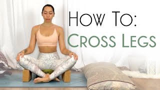 How To Sit Cross Legged In Sukhasana Easy Pose  DAY 5  Beginners Yoga For Inflexible People [upl. by Neleb]