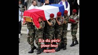 les larmes divoire 🇫🇷 chant militaireavec paroles [upl. by Naro]