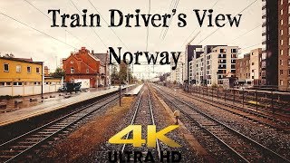 4K CABVIEW Train to Oslo Diverted over the Gjøvik Line [upl. by Carbo]