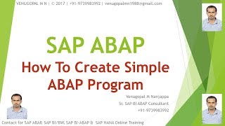 How to Create Simple SAP ABAP Program [upl. by Rodolph552]