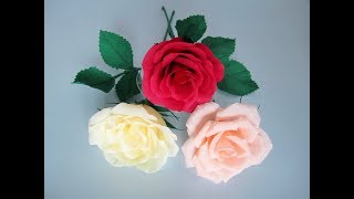 DIY Rosen aus KrepppapierRoses made of crepe paper [upl. by Mallina809]