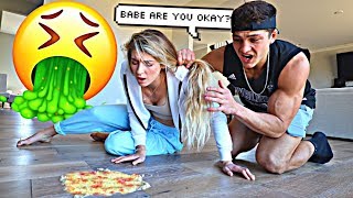 Throw Up PRANK On Fiance Cute Reaction [upl. by Nawek]