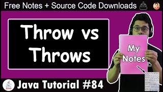 Throw vs Throws in Java [upl. by Niawtna323]