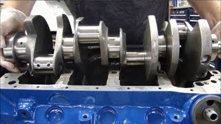 Engine Building Part 3 Installing Crankshafts [upl. by Akcire]