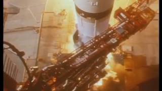 1969 Apollo 11 Saturn V launch in slow motion Pad Camera 1 looking down from top [upl. by Novar986]