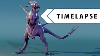 Creature Creation  Modeling Sculpting Texturing Rigging BLENDER TIMELAPSE [upl. by Cherye]