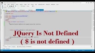 JQuery Is Not Defined   is not defined  Reference Error  is not defined [upl. by Armand988]