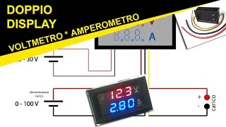 Il DOPPIO display VOLTMETRO AMPEROMETRO Vediamo come collegarlo [upl. by Novaelc]