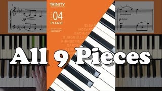 TRINITY Grade 4 Piano 201820 All 9 Pieces [upl. by Hemingway]