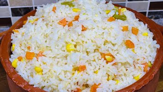 Como hacer arroz blanco perfecto fácil y rápido [upl. by Reviel398]