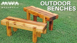 Simple Sturdy Outdoor Benches [upl. by Eleph152]