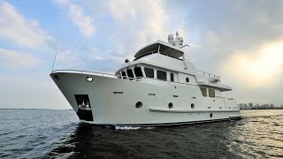 Bering 65 Serge  Steel expedition trawler yacht underway [upl. by Hairem]