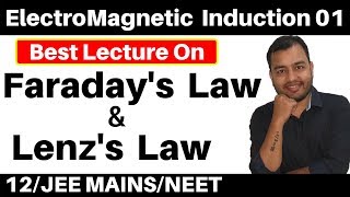 12 Chap 6 II ElectroMagnetic Induction 01  Magnetic Flux II Faradays Law amp Lenzs Law JEENEET [upl. by Leahcim]