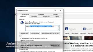 Internet Explorer Startseite ändern Windows 10 7 und XP [upl. by Seafowl424]