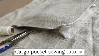 sew a perfect cargo amp bellows pocket  cargo pockets sewing tutorial 2021 [upl. by Ilaw]