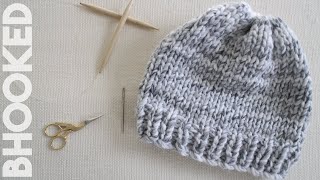 How to Knit a Hat for Complete Beginners [upl. by Imac870]