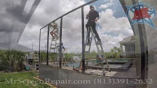 Pool Enclosure Build and Super Gutter Install with Mr Screen Repair® [upl. by Ydnolem]