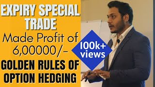 GOLDEN RULES OF OPTIONS HEDGING Expiry Option Selling [upl. by Halludba]