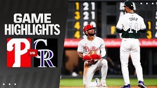 Phillies vs Rockies Game Highlights 52524  MLB Highlights [upl. by Artima159]