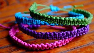 DIY Stackable Square KnotCobra Stitch Bracelets [upl. by Smallman]