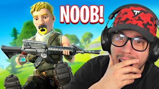 Typical Gamer REACTS to his FIRST GAME of Fortnite Battle Royale [upl. by Alburg]