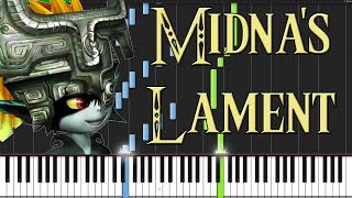 Midnas Lament  The Legend of Zelda Twilight Princess Piano Tutorial Synthesia [upl. by Kaiulani]