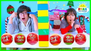 Twin Telepathy Surprise Toys Challenge Fun Fizzers Ryan vs Daddy [upl. by Pittel]