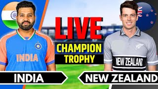 India vs New Zealand Match 12  Live Cricket Match Today  IND vs NZ  Champions Trophy Last 40 Ov [upl. by Enoob]