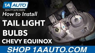 How to Replace Tail Light Bulbs 1017 Chevy Equinox [upl. by Ynor384]