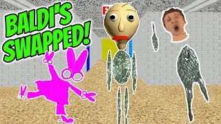 BALDI IS SWAPPED WITH THE SHINY QUARTER  Baldis Character And Item Swapped Basics  New Baldi Mod [upl. by Zaragoza]