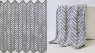 Crochet Chevron Arrows Blanket [upl. by Leahcimed230]