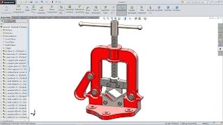 SolidWorks tutorial  Design And Assembly of Pipe vise in SolidWorks [upl. by Drareg]