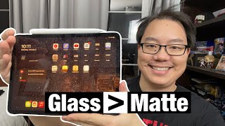 IPAD PRO SCREEN PROTECTOR Paperlike vs ESR Tempered Glass [upl. by Eimerej]