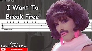 Queen  I Want To Break Free Guitar Tutorial [upl. by Ardnu]