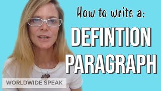 How to Write a Definition Paragraph  English Writing Skills  2020 [upl. by Pierpont]