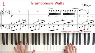 DOGA GRAMOPHONE Waltz Piano ГРАММОФОН ВАЛЬС Дога Gramofone Simple piano cover Music sheet Ноты [upl. by Dionisio312]