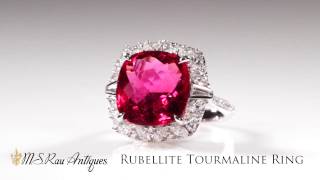 Rubellite Tourmaline Ring from MS Rau Antiques [upl. by Eardnoed]