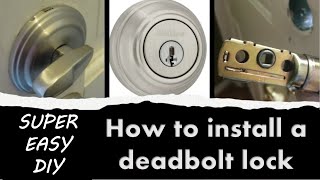 How to install deadbolt lock  Kwikset [upl. by Ximenes469]