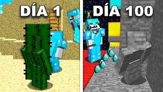 SOBREVIVÍ 100 DÍAS dentro de una BASE SECRETA de MINECRAFT [upl. by Ellemaj]