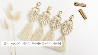 DIY EASY MACRAME KEYCHAIN TUTORIAL  MACRAME SEASHELL KEYRING  STEP BY STEP [upl. by Lea941]